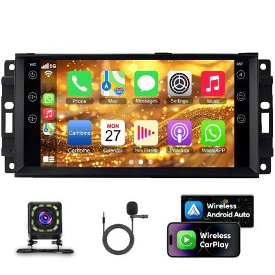 2+32G Android 13 Car Stereo for Dodge Avenger 2011 2012 2013 2014 Fit for Carplay Android Auto 7 inch Double Din Car Radio Audio Receiver w/WiFi GPS Bluetooth AHD Backup Camera Mic