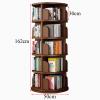 360 Rotating Bookshelf Wooden Floor Standing Multi-Tier Bookshelf Wide Base Strong Load-Bearing Capacity no wobbling in use Plenty of Storage Space(White) view 2