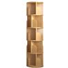 360 Rotating Bookshelf Multi-Tier Home Shelf Floor Standing Children's Study Bookcase Thickened Material Stable Load Bearing Space-Saving Safe and Durable(159 * 44cm) view 1