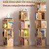 360 Rotating Bookshelf Multi-Tier Home Shelf Floor Standing Children's Study Bookcase Thickened Material Stable Load Bearing Space-Saving Safe and Durable(159 * 44cm) view 2