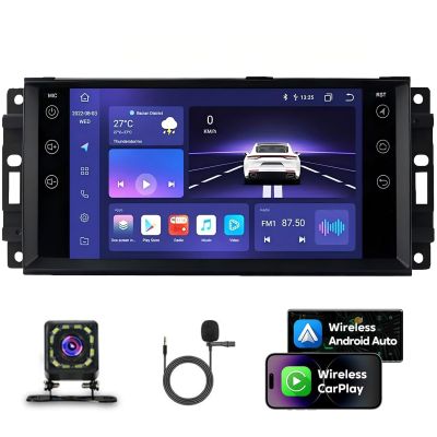 Alikali 7" Android 13 Car Stereo w/Wireless Carplay Android Auto fit for Chrysler Grand Voyager 2009 2010 2011 2012 2013 2014 2015 Double Din Car Audio Receiver w/WiFi GPS Bluetooth/FM/DSP/AHD Mic