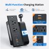 DOACE Recessed Power Strip with USB C Fast Charging Conference Recessed Outlet,Space-Saver for Furniture Side Table,2 AC Outlets,3 USB Ports,6ft Cord, for Home view 4