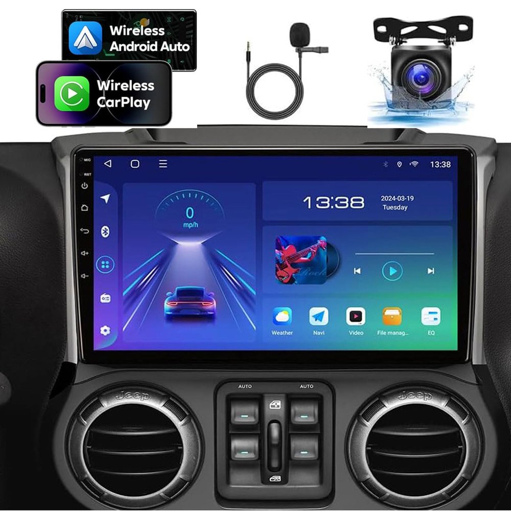 Alikali 10" Android 13 Car Stereo w/Wireless Carplay Android Auto fit for Dodge Avenger 2009 2010 2011 Double Din Touch Screen Car Audio Receiver w/WiFi GPS Bluetooth AHD Backup Camera Mic - 2+32G