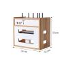 YUXING1205 Cable Management Box Wireless WiFi Router Storage Box Light cat Set-top Box Wooden TV Cabinet Placement Object Rack Artifact Plug-in Wire Cable Management Organiser Box(B) view 2