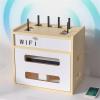 YUXING1205 Cable Management Box Wireless WiFi Router Storage Box Light cat Set-top Box Wooden TV Cabinet Placement Object Rack Artifact Plug-in Wire Cable Management Organiser Box(B) view 3