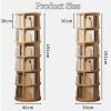 360 Rotating Bookshelf Multi-Functional Creative Book Arrangement Shelf Multi-Tier Home Shelf Easy to Install Space-Saving Load-Bearing Stability(191 * 39cm) view 2