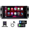 2+32G 7inch Car Stereo for Chrysler Sebring 2007-2010, for Dodge Journey 2009-2010 w/GPS w/Carplay Android 13 Auto, IPS Touchscreen Car Screen with WiFi Mirror Link Bluetooth SWC + Backup Camera view 1