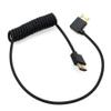 HangTon HDMI 8K 4K 60p Cable for ATOMOS Ninja V SmallHD Ultra Sony Venice Z190 Canon XF705 Lumix S5II X G9 Z8 Camera Portkeys Teradek, Left Angle Type A HDMI 2.1 Braided Coiled 50cm view 1
