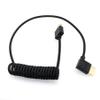 HangTon HDMI 8K 4K 60p Cable for ATOMOS Ninja V SmallHD Ultra Sony Venice Z190 Canon XF705 Lumix S5II X G9 Z8 Camera Portkeys Teradek, Left Angle Type A HDMI 2.1 Braided Coiled 50cm view 3