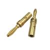 8Pcs Brass Gold Plated Speaker Cable 4mm Banana Male Audio Jack Connector Adapter(Black) view 1
