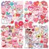 100pcs Pink I Love You Stickers, Waterproof Holographic Glitter Romantic Vinyl Decal,Valentine's Day,Birthday for Water Bottle, Laptop,Kindles, DIY,Book,Phone, Gifts for Girls,Kids, Teens,Adults view 1