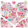 100pcs Pink I Love You Stickers, Waterproof Holographic Glitter Romantic Vinyl Decal,Valentine's Day,Birthday for Water Bottle, Laptop,Kindles, DIY,Book,Phone, Gifts for Girls,Kids, Teens,Adults view 2