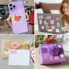 100pcs Pink I Love You Stickers, Waterproof Holographic Glitter Romantic Vinyl Decal,Valentine's Day,Birthday for Water Bottle, Laptop,Kindles, DIY,Book,Phone, Gifts for Girls,Kids, Teens,Adults view 4