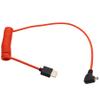 HangTon Micro HDMI to HDMI 4K 8K 60p Cable for ATOMOS Ninja V Inferno Canon R6 Mark II R5 C R8 Sony ZVE10 A7C A7R4 A7S2 Panasonic S5 S9 GH4 Camera SmallHD Cine Indie Monitor, Left Angled 50cm view 1