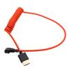 HangTon Micro HDMI to HDMI 4K 8K 60p Cable for ATOMOS Ninja V Inferno Canon R6 Mark II R5 C R8 Sony ZVE10 A7C A7R4 A7S2 Panasonic S5 S9 GH4 Camera SmallHD Cine Indie Monitor, Left Angled 50cm view 2