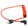 HangTon Micro HDMI to HDMI 4K 8K 60p Cable for ATOMOS Ninja V Inferno Canon R6 Mark II R5 C R8 Sony ZVE10 A7C A7R4 A7S2 Panasonic S5 S9 GH4 Camera SmallHD Cine Indie Monitor, Left Angled 50cm view 3