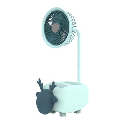 Desktop Mini Fan USB Small Table Fan - Stylish Decorative Fan with Pencil Holder | Ideal for Classroom and Student Storage