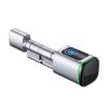 QDVOPHZA European Tuya APP Remote Keyless Fingerprint Replacement Wireless Smart Cylinder Door Lock(Tuya Silver) view 1
