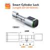 QDVOPHZA European Tuya APP Remote Keyless Fingerprint Replacement Wireless Smart Cylinder Door Lock(Tuya Silver) view 2