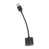 USB Sound Adapter Aluminum Alloy Black Plug and Play USB to 3.5mm Jack Sound Card for Desktop Computers Laptops view 2