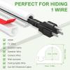 LHRHTK Wall Cord Cover 39 Inch - Self Adhesive Wire Hiders for TV on Wall, Flexible Cable Cover Raceway for Home and Office W0.59 H0.39in White view 3