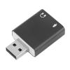 USB External Stereo Sound Card 7.1 Channel USB to 3.5mm Headset Jack Adapter for Computer Laptop Desktop Black view 3