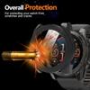 Compatible for Garmin Fenix 8 Case, Lamshaw Shock-Proof Cover Hard PC Case with Glass Screen Protector Compatible for Garmin Fenix 8 43mm, 47mm, 51mm, Fenix E 47mm (Black+Black, Fenix 8 51mm) view 2