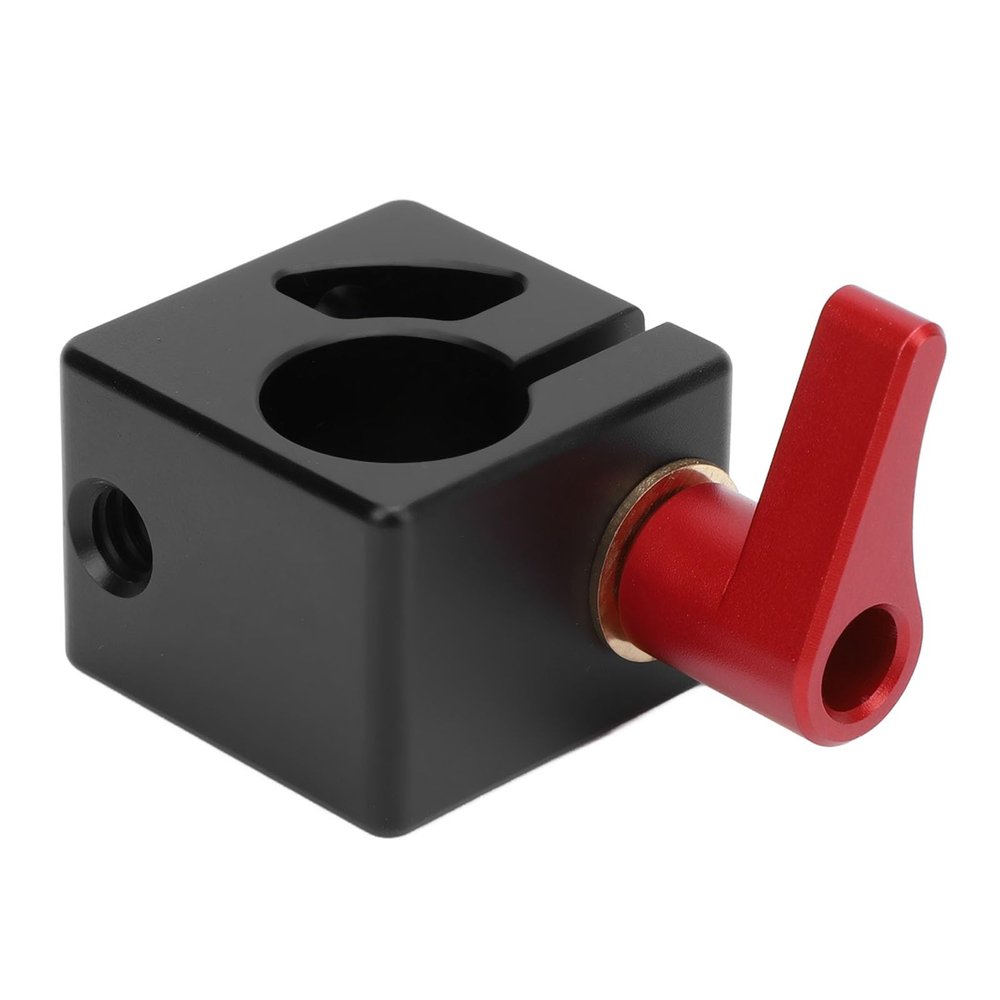 15mm Single Rod Clamp Secure Connection Quick Release Aluminum Alloy for Camera Support System Shoulder Rig Tripod DSLR Rail