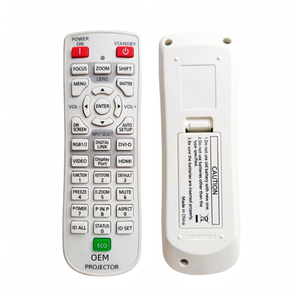 N2QAYA000063 Replacement Remote Control for Panasonic N2QAYA000126 N2QAYA000040 N2QAYA000123 N2QAYA000041 PT-EZ580 PT-EW640 PT-EX610 PT-EZ580L PT-EW640L PT-EX610L 6451055569 6451055576 Projector