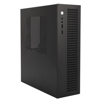 MATX ITX Small PC Case, USB2.0 Interface Cooling Fan Support SSD HDD, Steel Plate Mini Computer Case, Compact Design for Gaming