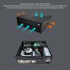 MATX ITX Small PC Case, USB2.0 Interface Cooling Fan Support SSD HDD, Steel Plate Mini Computer Case, Compact Design for Gaming view 2