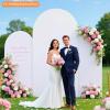 7.2 ft, 6 ft White Arch Backdrop Cover Set of 2, Wedding Arch Covers Stretchy Backdrop Spandex Fitted for Baby Shower Birthday Balloon Chiara Stand Decor White 7.2ft & 6ft view 2
