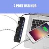 480Mbps 7 Port USB Hub No Conflict Plug Play 7 Port USB 2.0 Hub for Printer Scanner view 3