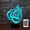 FLRXHK Boxing Gloves 3D Illusion Night Light, 16 Color Changing Modes, Touch Table Desk Lamp with Remote Control Room Decoration view 1