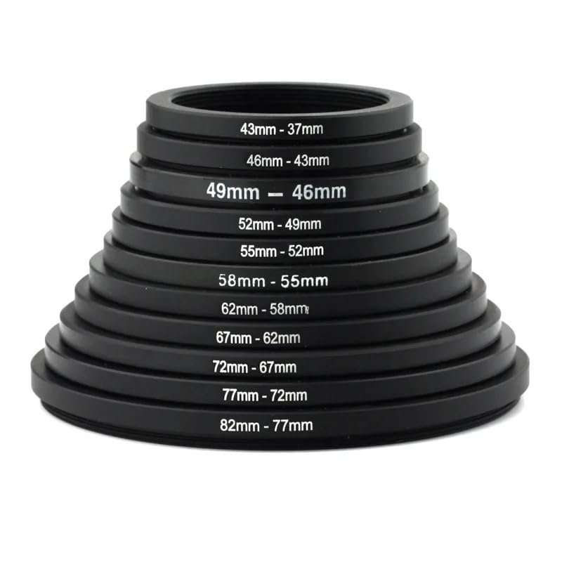 TVNYRVZA 67-86 72-86 77-86 86-77 82-86 86-82 86-95 95-86 82-95 77-95mm Metal Boost Ring Pressure Reducing Ring Lens Adapter Filter Set(82mm-86mm)
