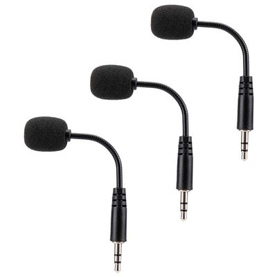 3PCS 3.5mm Jack Flexible Extended Mini Microphone for Computer Mobile Phone