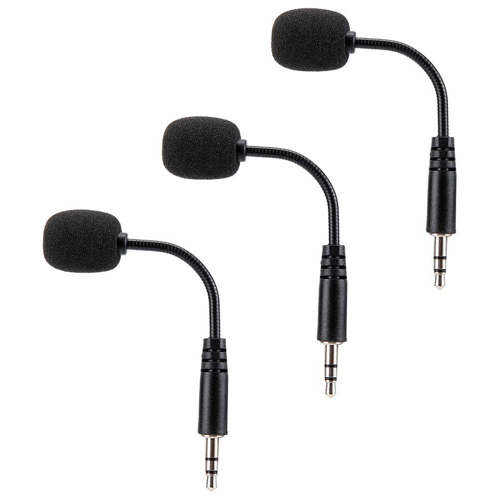 3PCS 3.5mm Jack Flexible Extended Mini Microphone for Computer Mobile Phone