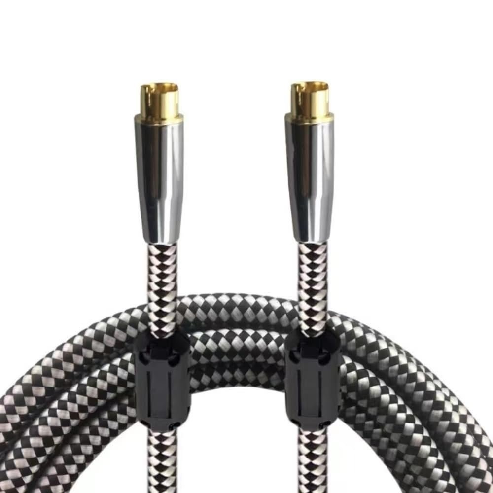 S-Video to S-Video Cable Shielded for TV Set Top Box DVD Projector Monitor OFC 4 Pin S Video Cable M/M 1M 2M 3M 5M 8M 10M(White,2meter)