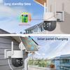 AKAVIG 4CH Outdoor Solar Power Security Camera Kit with 2 Cameras, 3MP Wireless WiFi Solar Surveillance NVR System with Motion Detection, Two Way Audio view 2