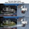 AKAVIG 4CH Outdoor Solar Power Security Camera Kit with 2 Cameras, 3MP Wireless WiFi Solar Surveillance NVR System with Motion Detection, Two Way Audio view 4