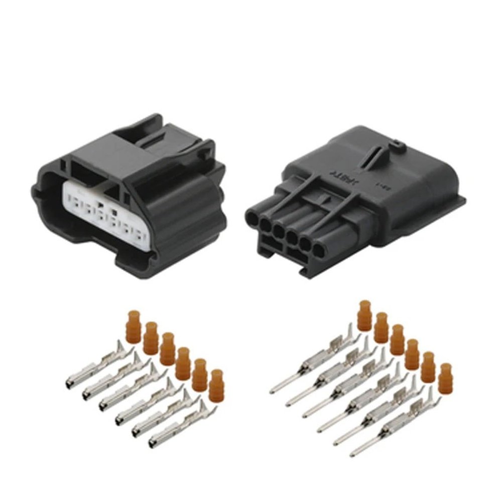 Chunsu 1/5/10/20 Sets 6 Pin Pedal Automobile Waterproof Electronic Throttle Connector 7283-8850-30(6p Female Male,20 Sets)