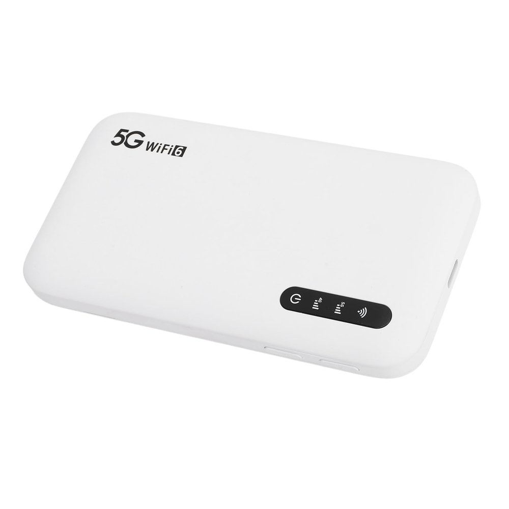 5G Wi Fi 6 Mobile Hotspot, Support 16 Devices Cordless Internet Router Devices with SIM Card Slot, 6100mAh Rechargeable, Support B1/B3/B5/B8/B34/38/39/40/41 for Travel