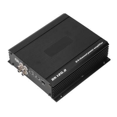 Akozon Car Amplifier High Power 2 Channel 1000W Aluminum Alloy Bass Boost Sound Amplifier for Vehicle Truck UTV Motorcycle
