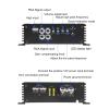 Akozon Car Amplifier High Power 2 Channel 1000W Aluminum Alloy Bass Boost Sound Amplifier for Vehicle Truck UTV Motorcycle view 4