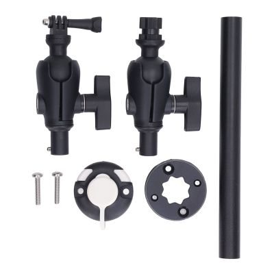 ANGGREK Camera Mount, Lightweight Camera Mount Set, Angle Adjustable, Fine Workmanship, Tight Clamp, Stable, Versatile for Kayak