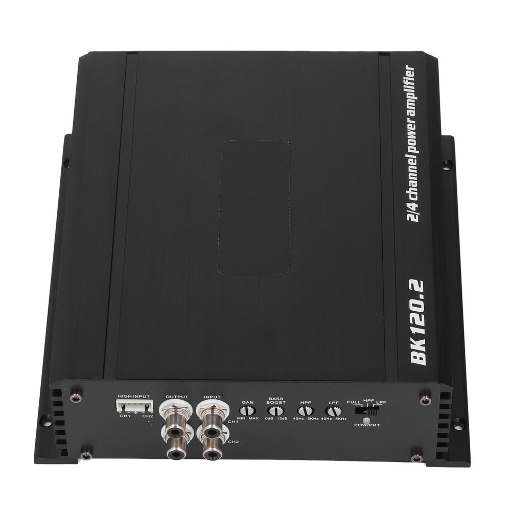 2 Channel Car Amplifier, Boost Sound System for Vehicle, Truck Boat, UTV, Motorcycle with High Power Bass Amplifier, Ideal for Subwoofers