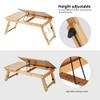 Portable Laptop Stand, Foldable Wooden Bamboo Laptop Table, Adjustable Sofa Bed Office Laptop Stand Holder (50 * 30 Without Drawer) view 4
