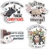 (12pcs) I Cannot Live Laugh Love in These Conditions Sticker Funny Possum Opossum Stickers Waterproof Vinyl Decal Sticker for Car Truck Laptop Water Bottle Hardhat Gifts for Street Cats Opossum Lover view 1