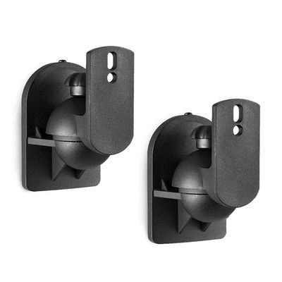 Universal Speaker Wall Mounts, 2 Adjustable Speaker Mounts, Holds Up to 7.7 Lbs, Vertical 20, Horizontal 70 Adjustment, (Black)