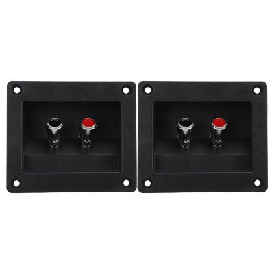 1 Pair Speaker Box Terminal, Speaker Box Terminal Subwoofer Box Terminal Cup Spring Loaded Jacks Double Binding Post Speaker Terminal Plates for Car RV Boat